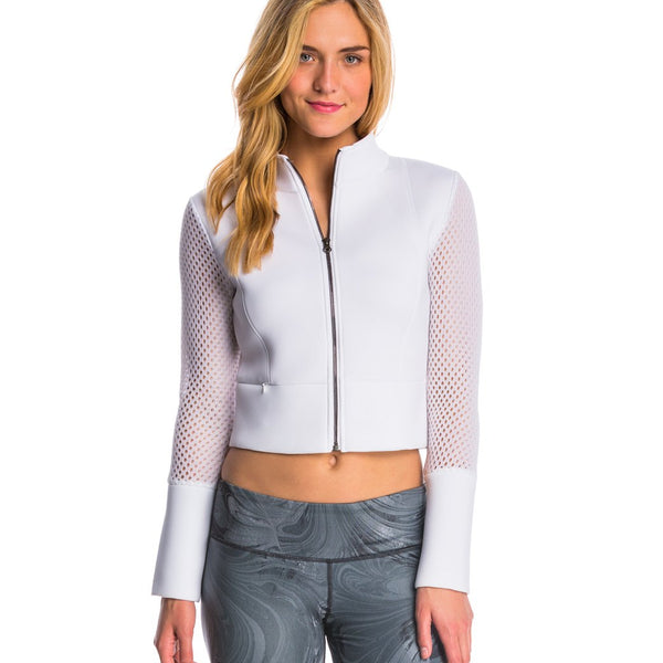 Alo Yoga Shell After Yoga Cropped Jacket at YogaOutlet.com - Free