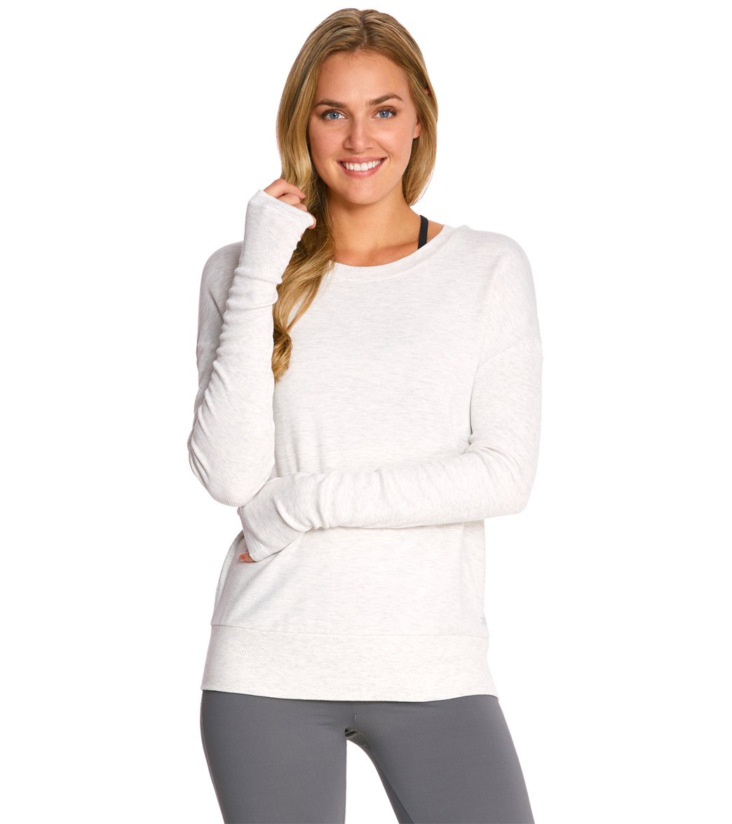 Alo Yoga Intricate Long Sleeve Yoga Tee at YogaOutlet.com - Free
