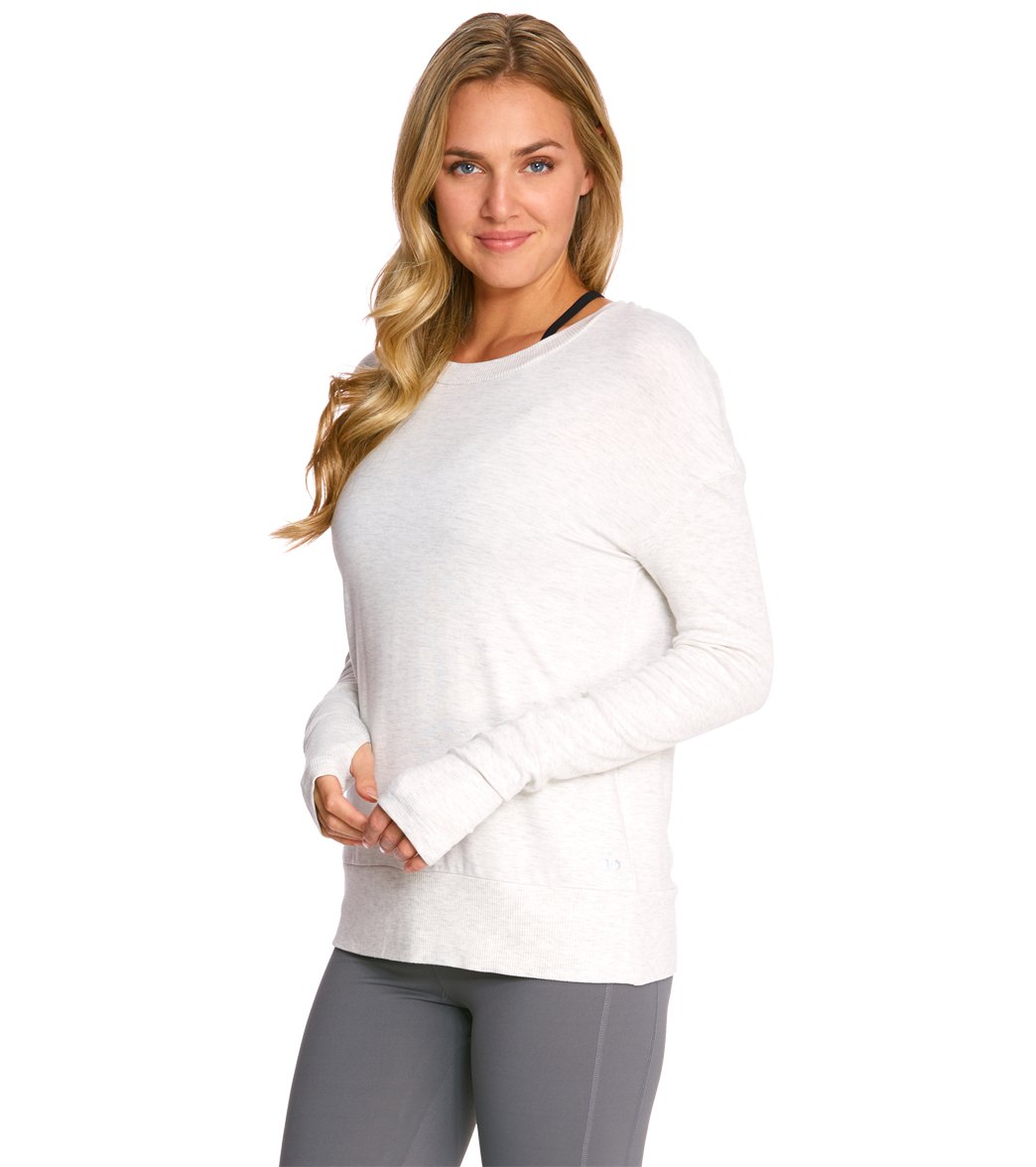 Alo Yoga Intricate Long Sleeve Yoga Tee at YogaOutlet.com - Free