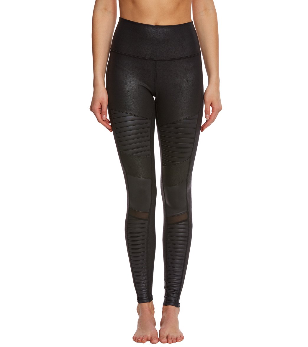 Alo Yoga High Waist Moto Yoga Leggings at YogaOutlet.com - Free