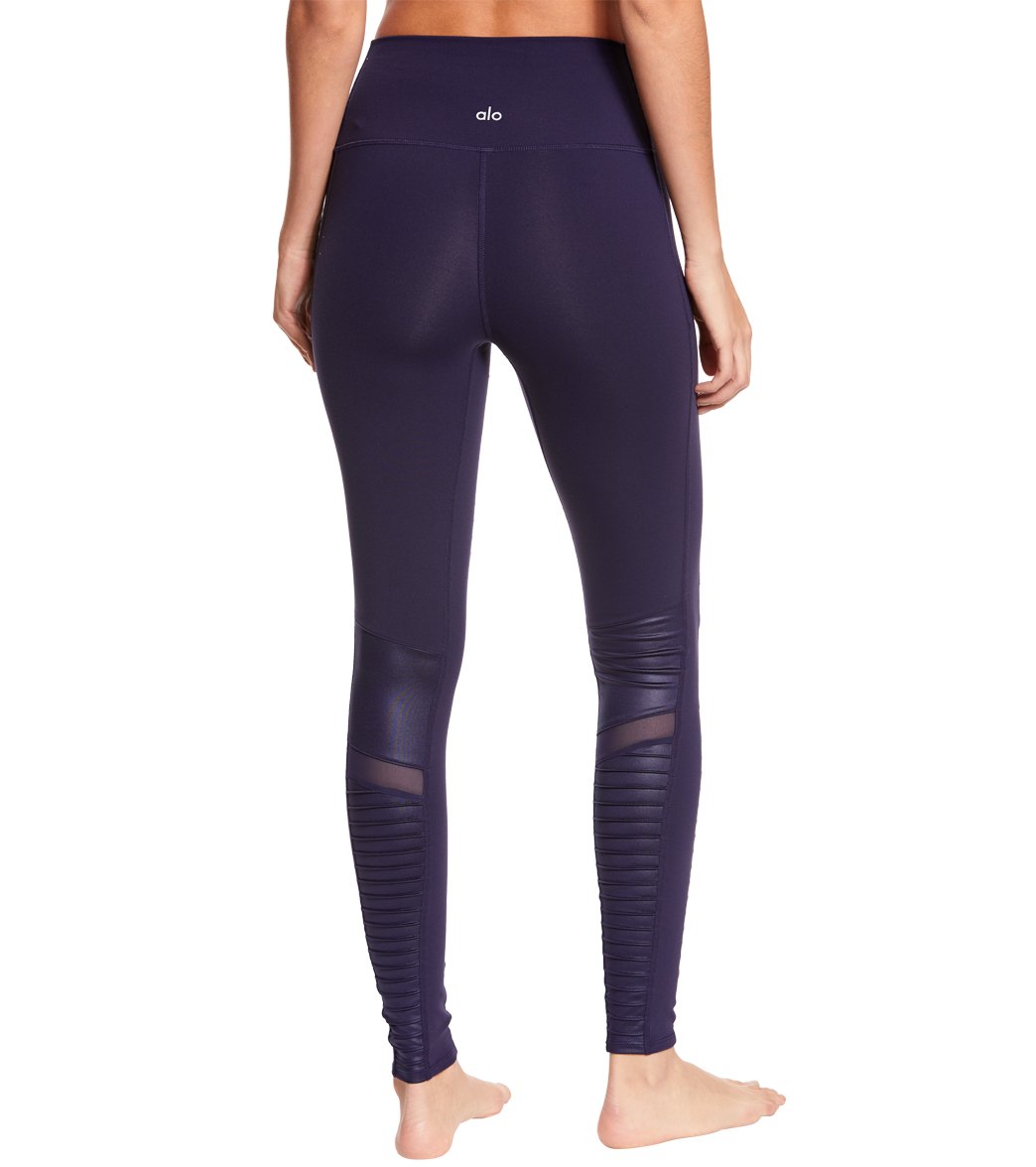 Alo Yoga High Waist Moto Yoga Leggings at YogaOutlet.com - Free