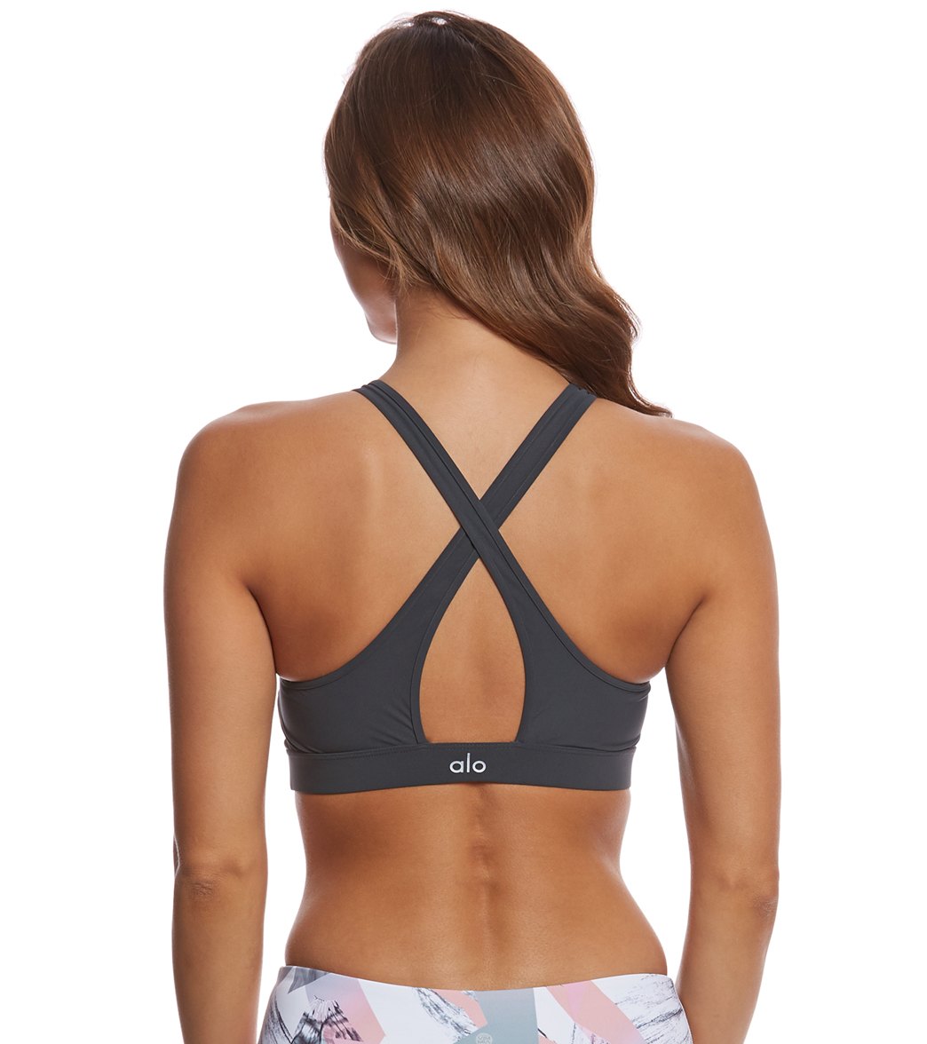 Alo Yoga Ripped Warrior Yoga Crop Top at YogaOutlet.com - Free