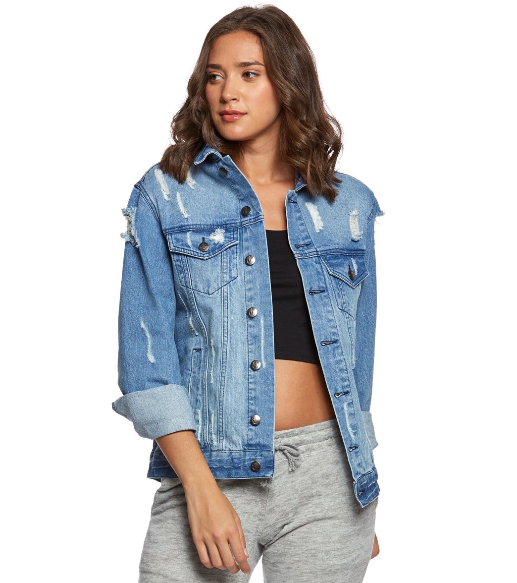 Spiritual Gangster I Am The Light Denim Jacket