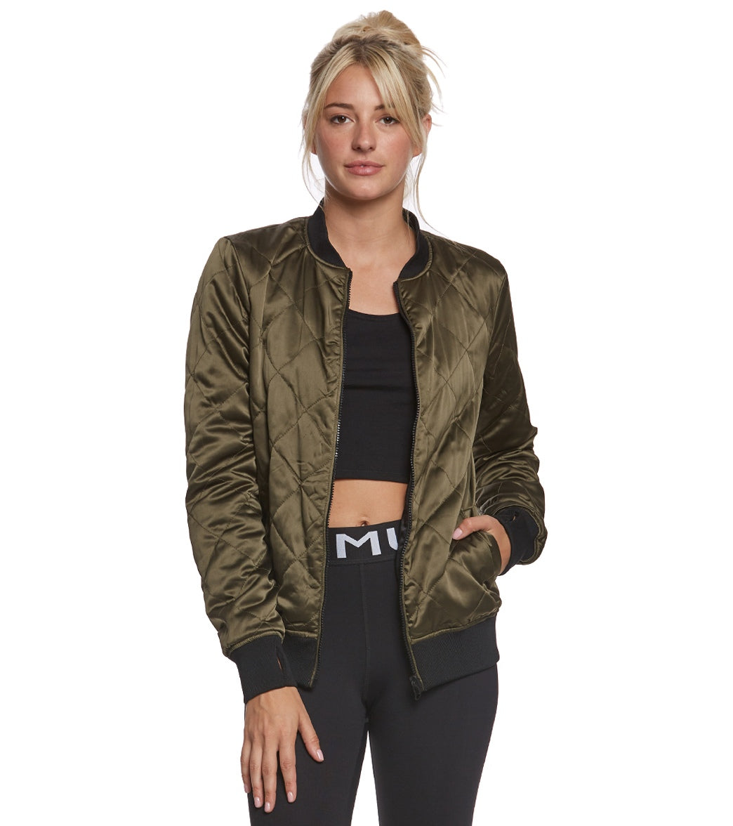 Blanc Noir Reversible Bomber Jacket at EverydayYoga.com - Free
