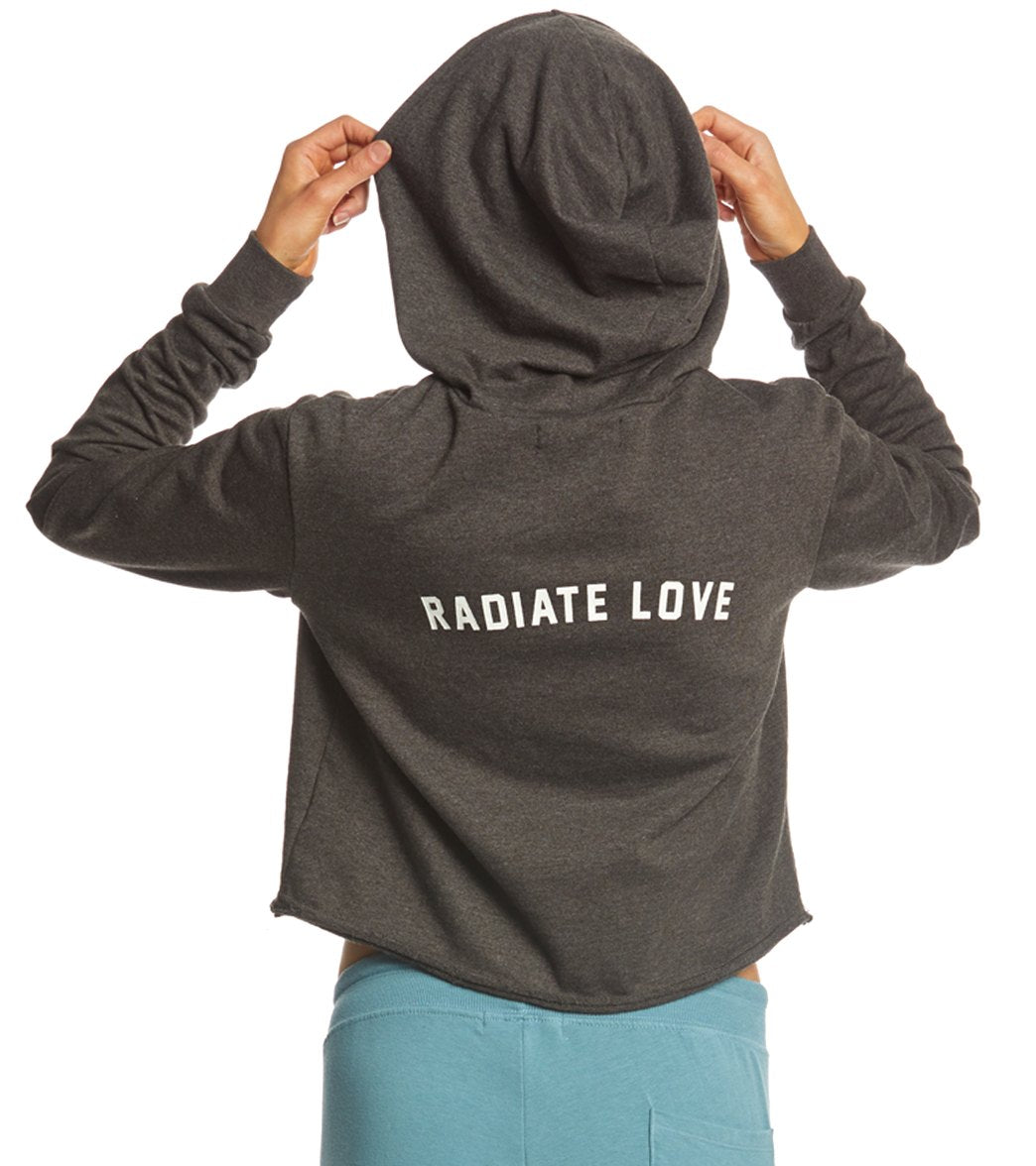 Spiritual Gangster Radiate Love Crop Hoodie at