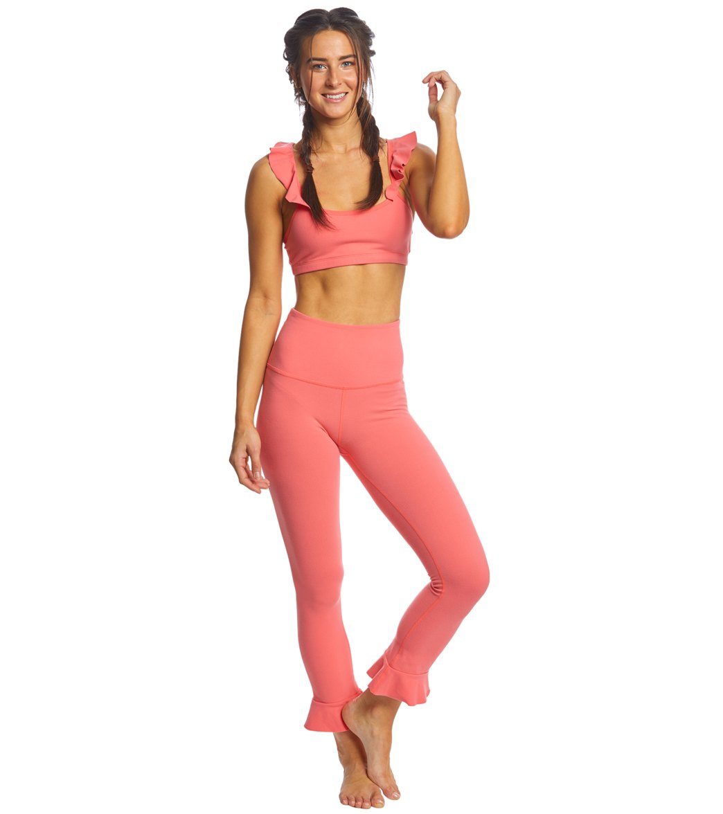Beyond Yoga Frill Seeker High Waisted Midi Yoga Leggings at