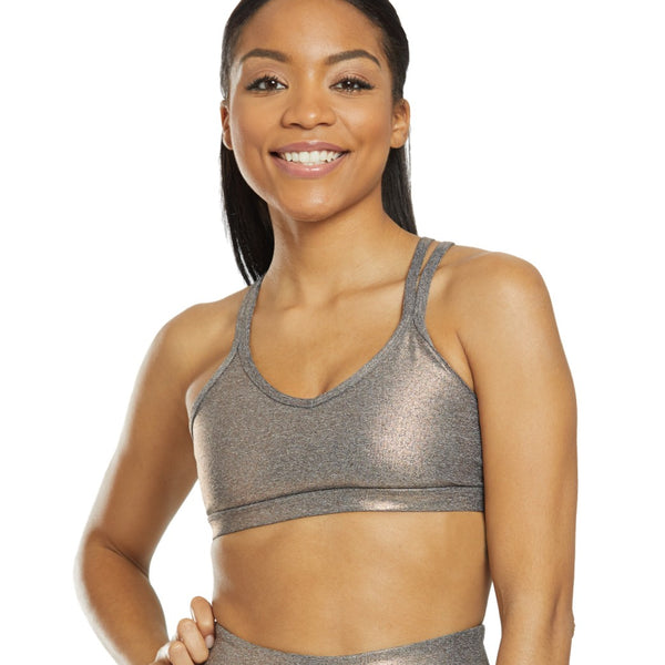 Beyond Yoga Dusted Double Back Yoga Sports Bra at EverydayYoga.com