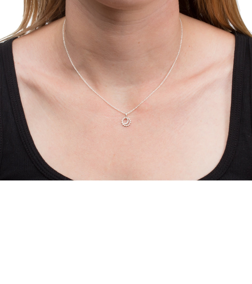Dogeared Let Your Bright Light Shine, Sun and Moon Necklace at