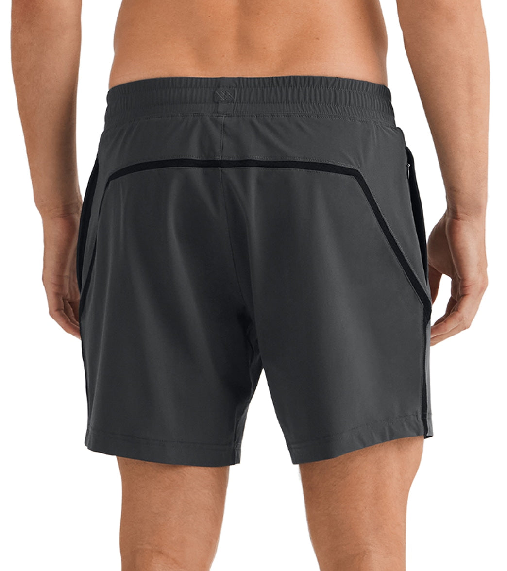 Short De Sport Rhône Homme 2XL – Bleu Imprimé – Athlétique Stretch – Entrejambe 7