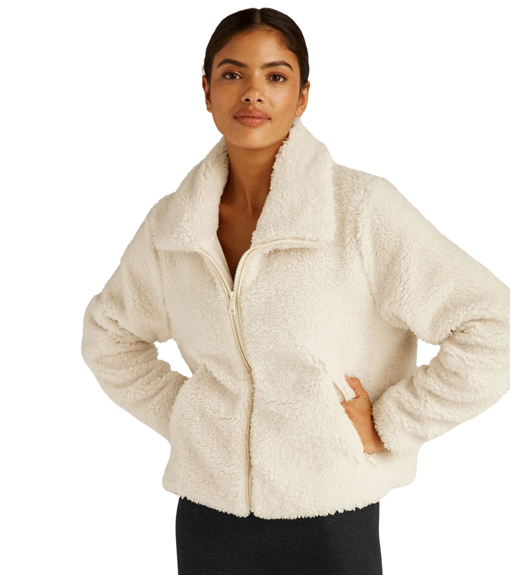 Beyond Yoga Moto Sherpa Jacket at EverydayYoga.com - Free Shipping
