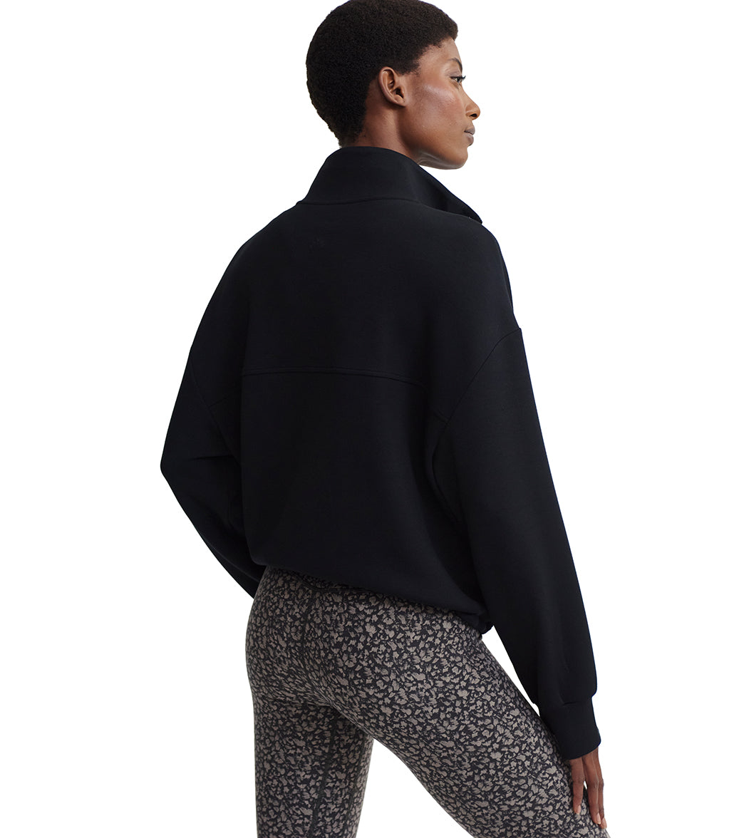 Varley Sian Cropped Half Zip Midlayer Pullover at YogaOutlet.com