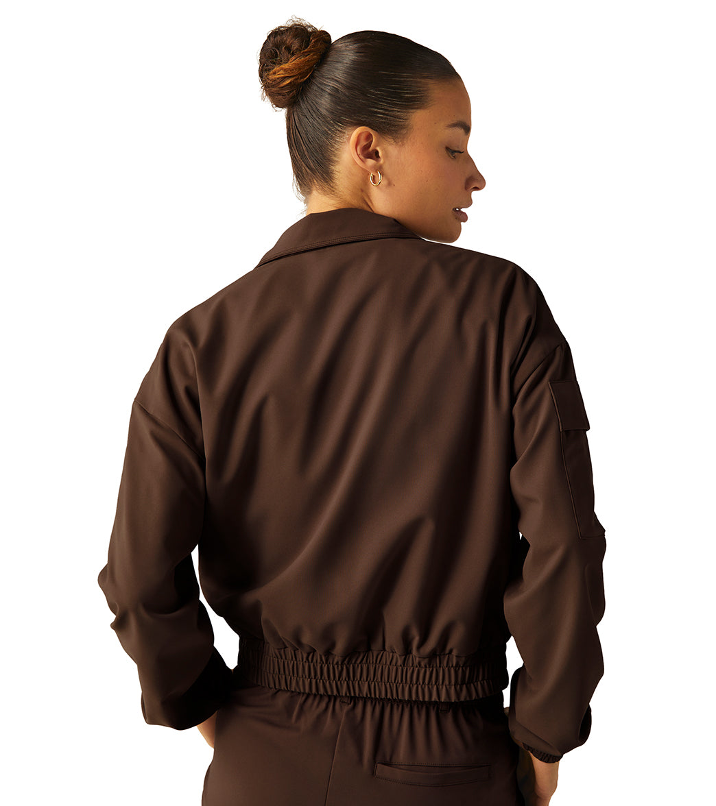 Beyond Yoga Status Pocket Sleeve Cropped Jacket at YogaOutlet.com