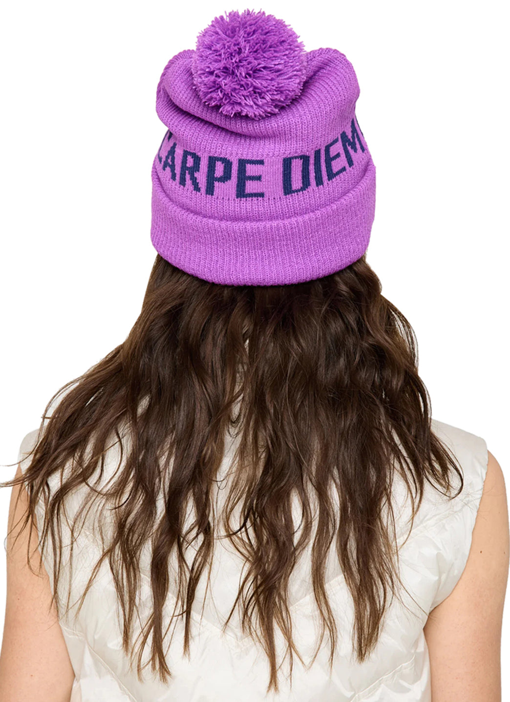 Spiritual Gangster Carpe Diem Pompom Beanie at YogaOutlet.com