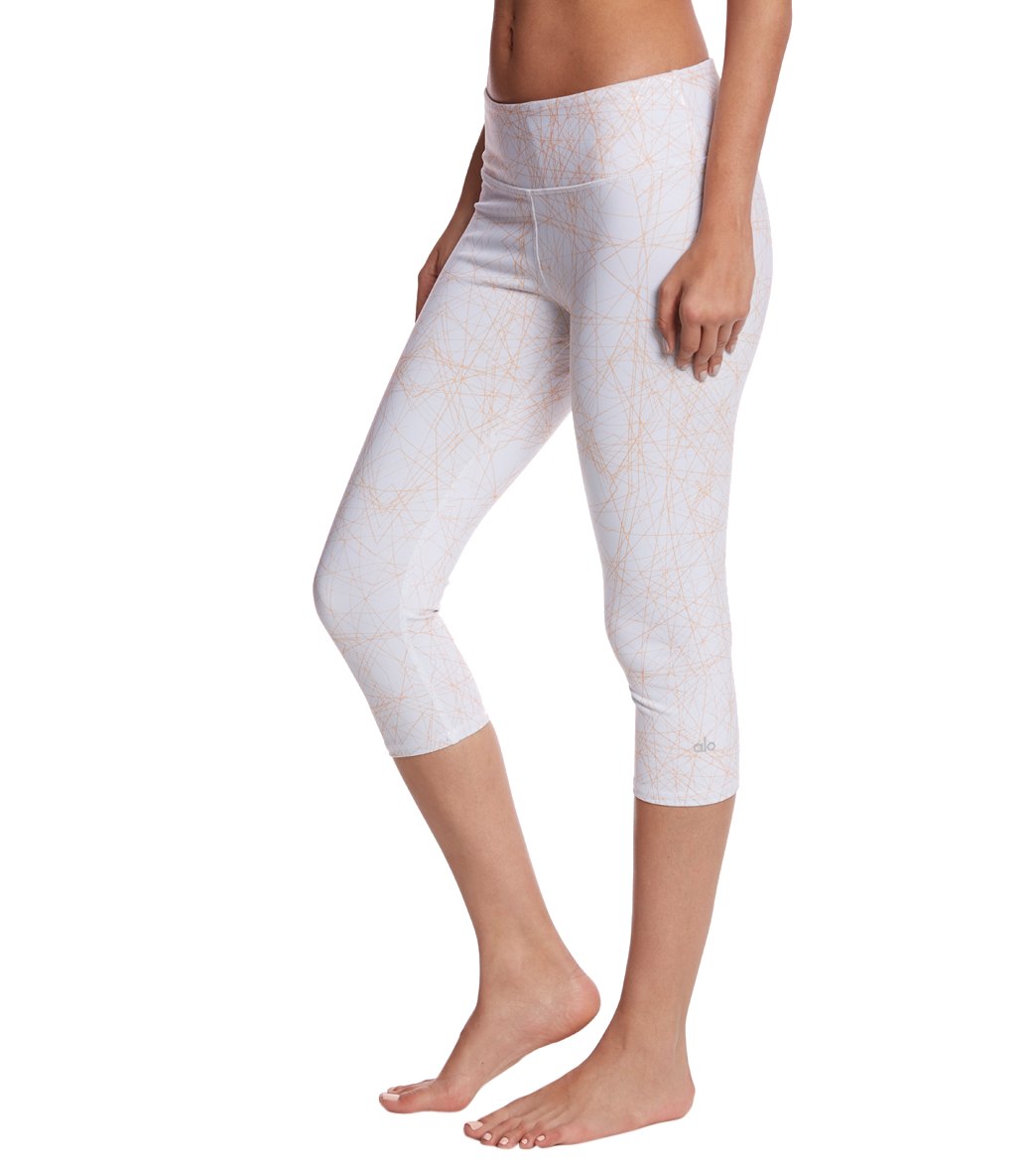 Alo Yoga Printed Airbrush Yoga Capris at YogaOutlet.com