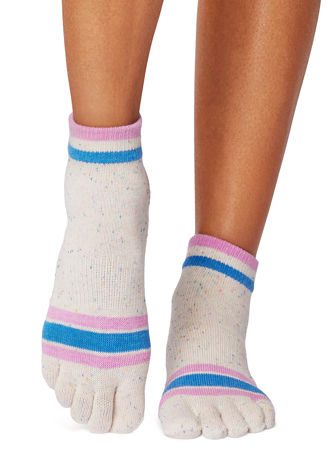 Toesox Ankle Length Full-Toe Yoga Grip Socks at EverydayYoga.com