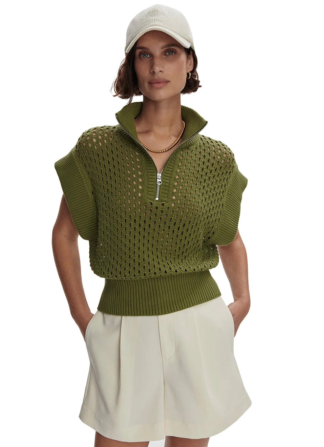 Varley Gaines Half Zip Knit Top at EverydayYoga.com - Free Shipping