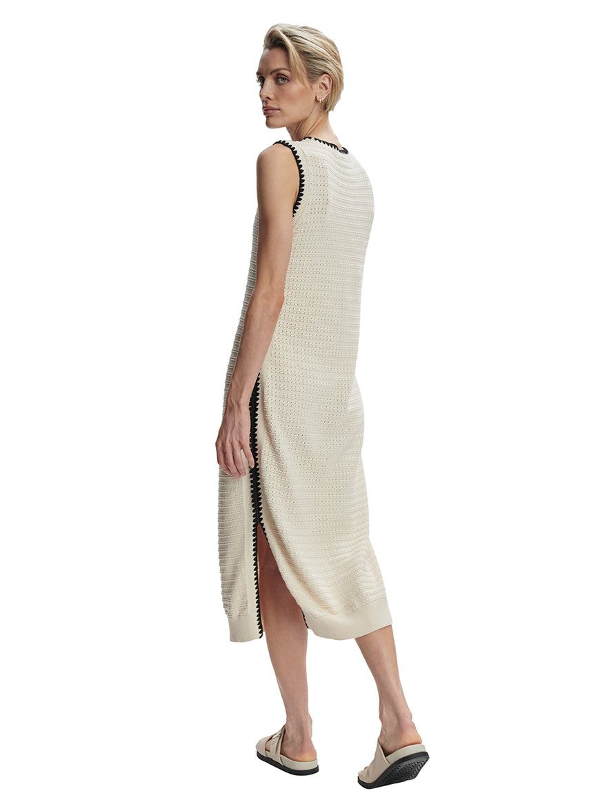 varley dwight tank knit midi dress Dress- Birch L Size:M (US 6) Men's Suit Vests & the Dwight tank dress cute crochet