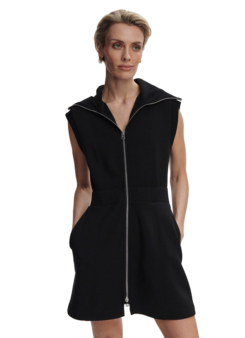 blue dress for baby girl Rebecca Zip Through Dress, Medium in Black