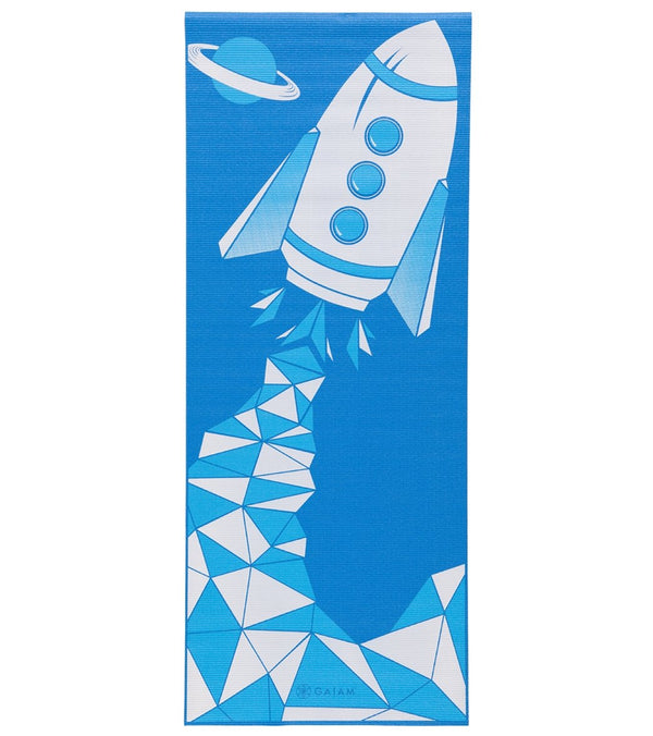 Gaiam Kids Yoga Mat Blue Rocket 60" 3mm