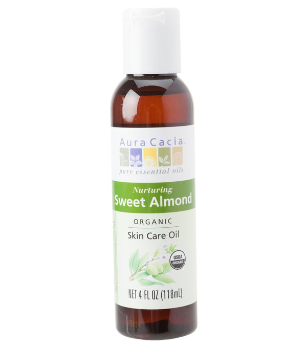 Aura Cacia Sweet Almond Certified Organic Skin Care Oil - 4 oz