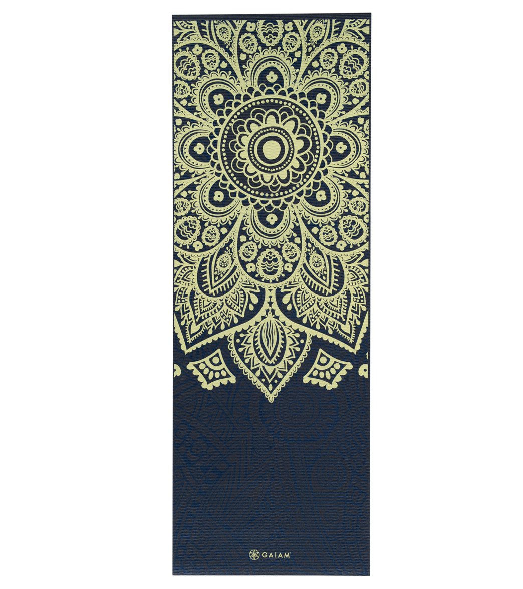 Gaiam Sundial Layers Printed Yoga Mat 68 6mm Extra Thick at