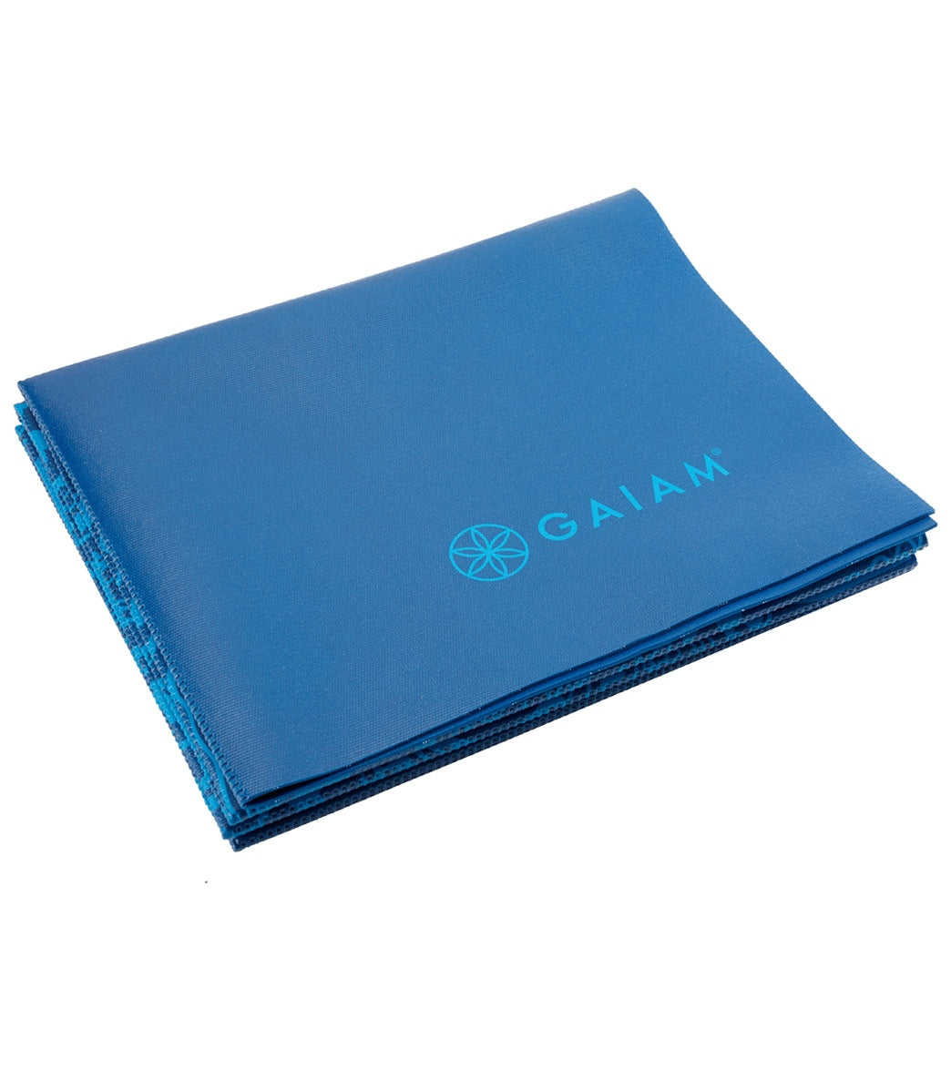 Gaiam Foldable Blue Sundial Printed Yoga Mat 68 2mm at