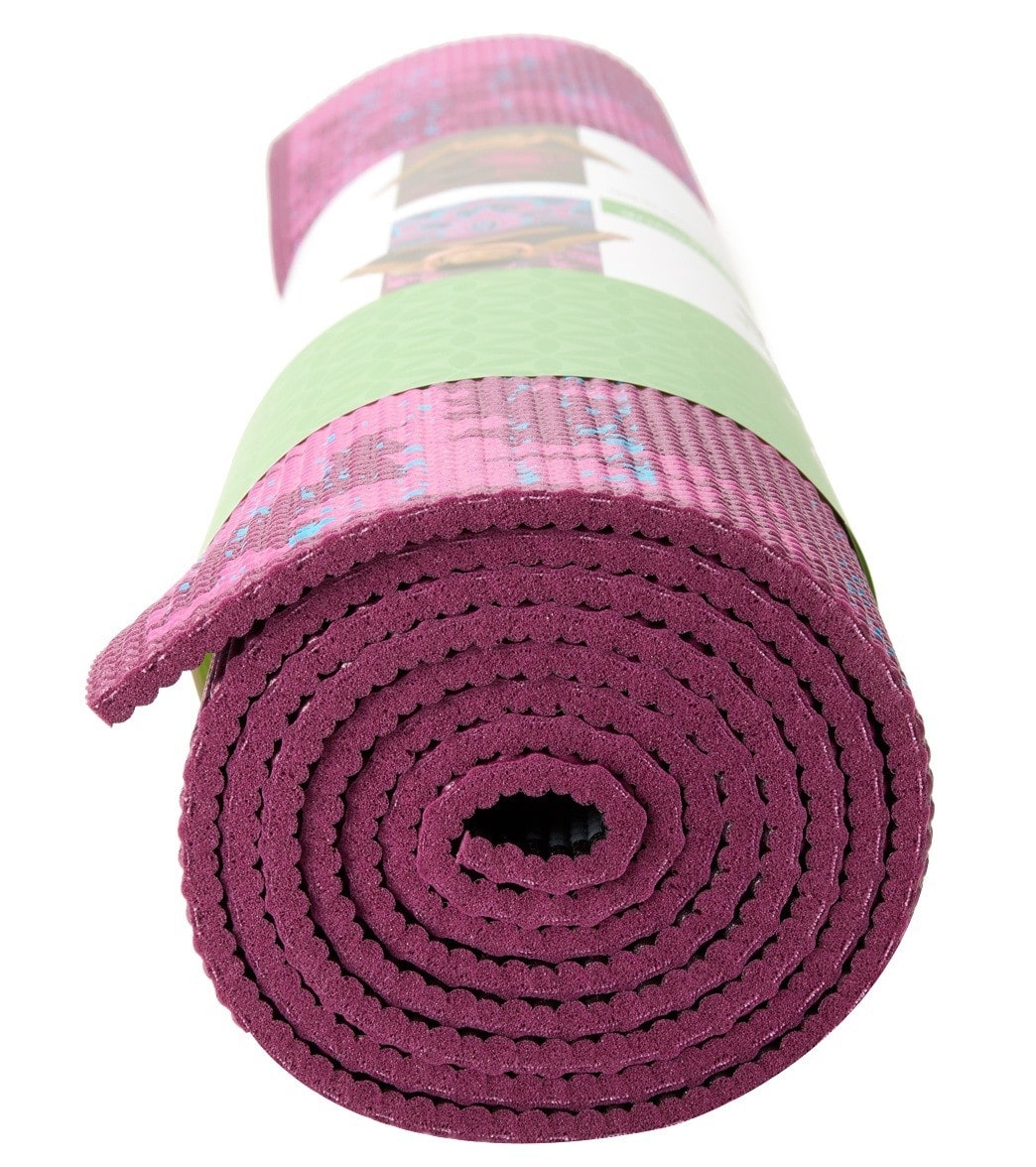 Gaiam Reversible Be Free Printed Yoga Mat 68 6mm Extra Thick at