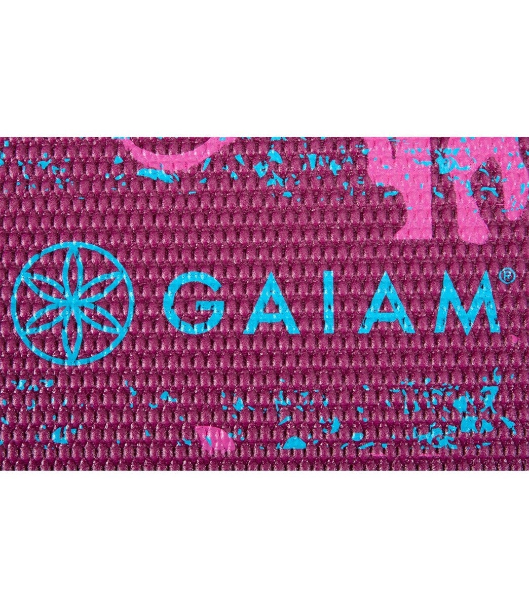 Gaiam Reversible Be Free Printed Yoga Mat 68 6mm Extra Thick
