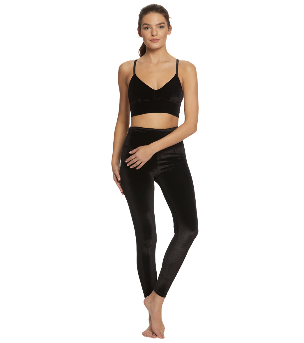 Beyond Yoga Velvet Velour High Waisted Leggings Bra Top Matching Set XS/S