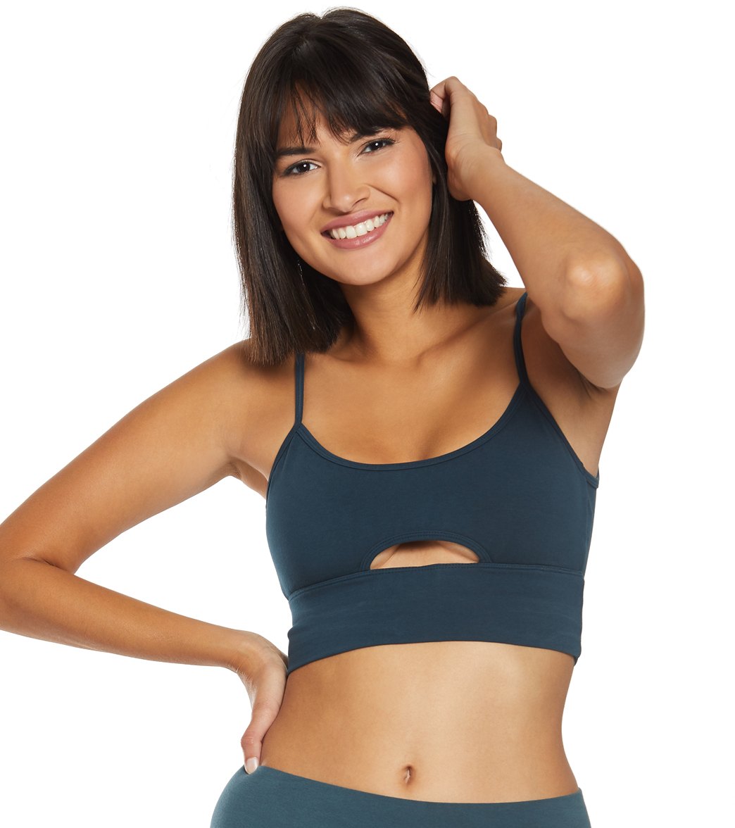 Hard Tail Low Back Cut Out Midi Sports Bra at