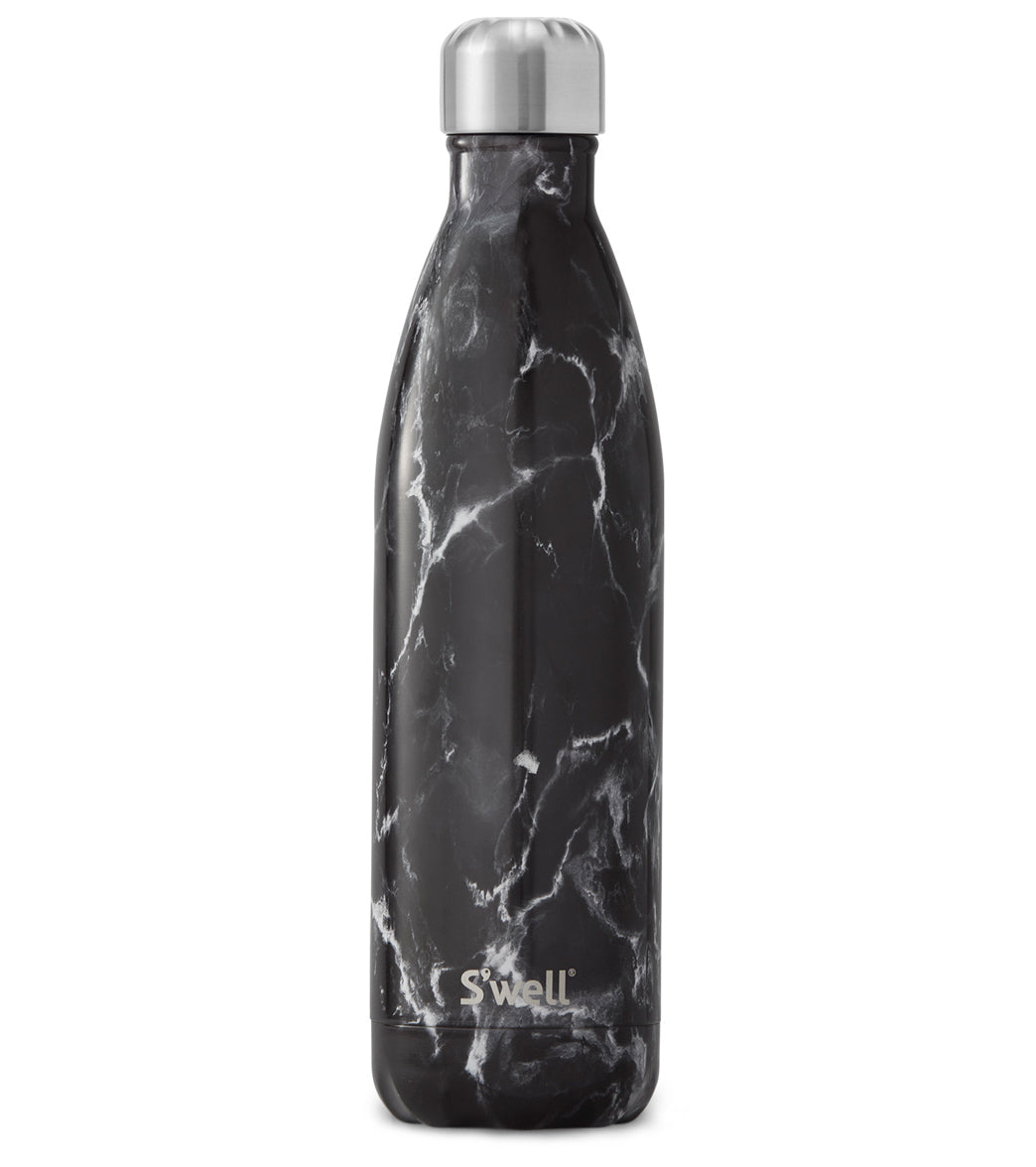 Marble Water Bottle Insulated Stainless Steel Water Bottle Black