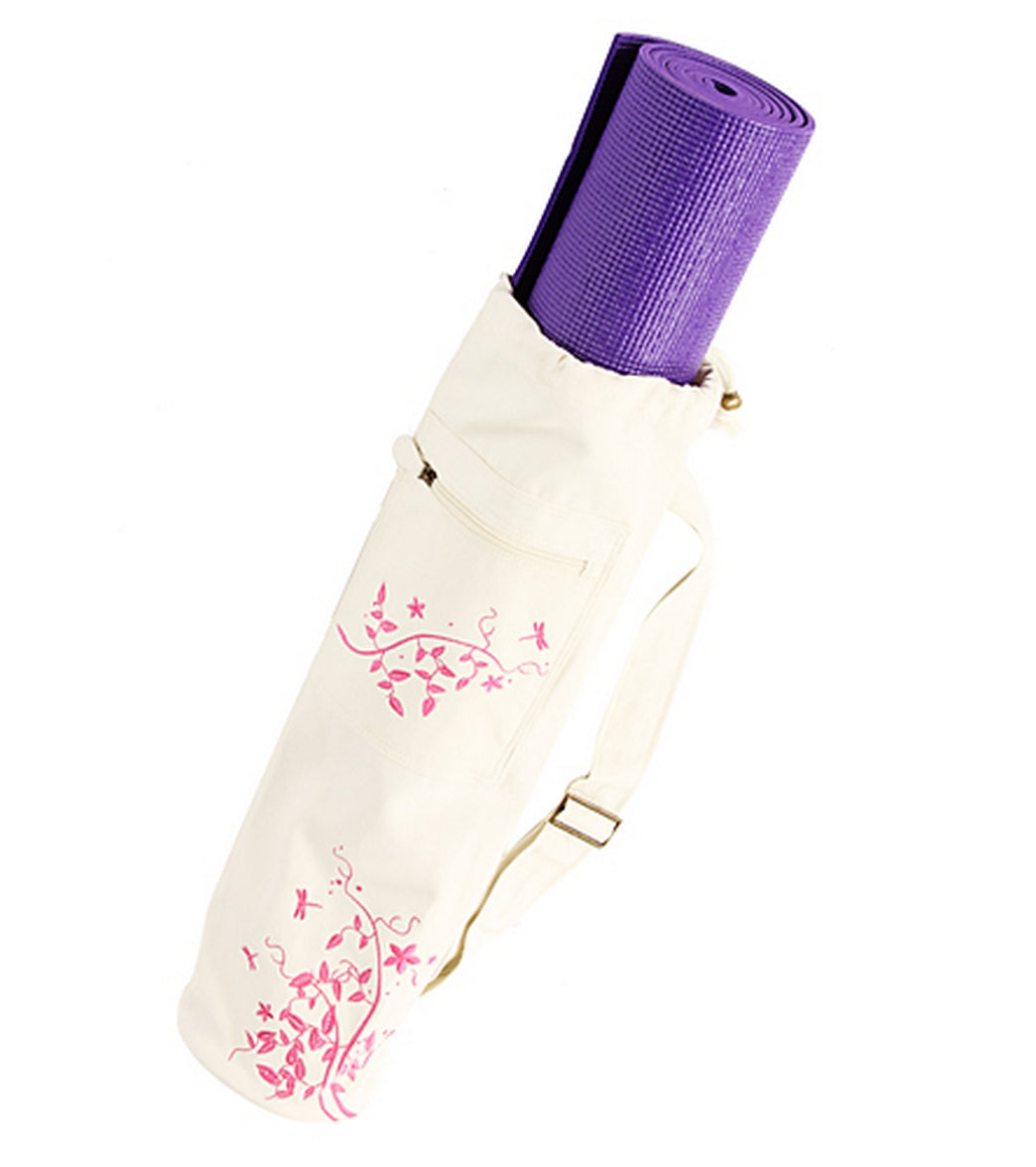 Gaiam Dragonfly Embroidered Yoga Mat Bag at