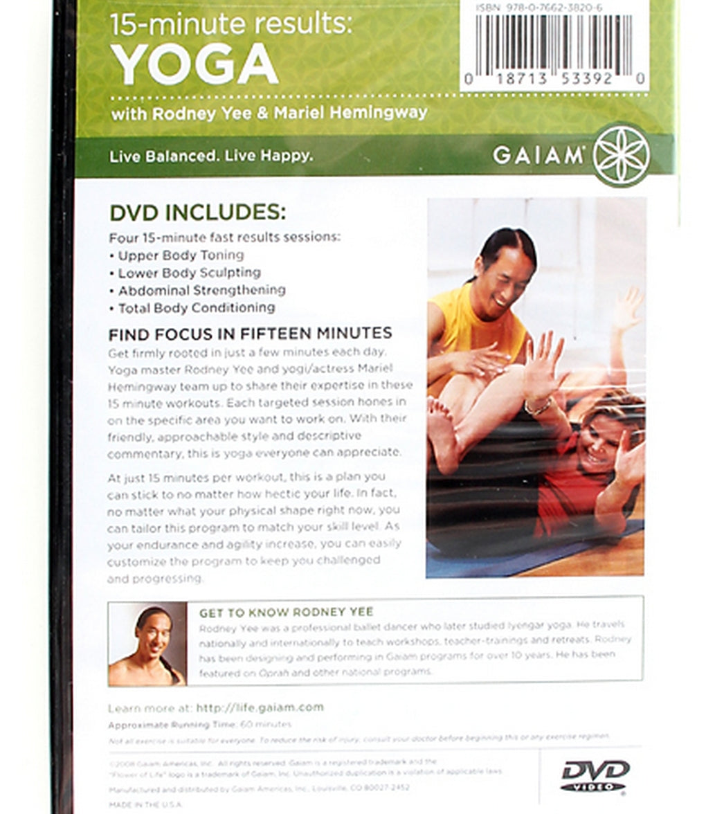 Gaiam 15 Minute Results Yoga Dvd At