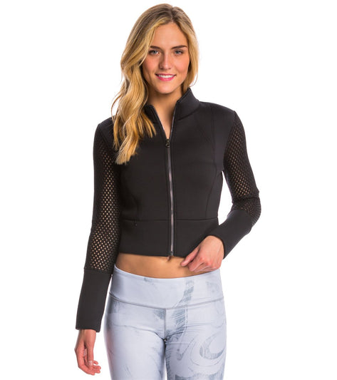 Alo Yoga Shell After Yoga Cropped Jacket at YogaOutlet.com - Free