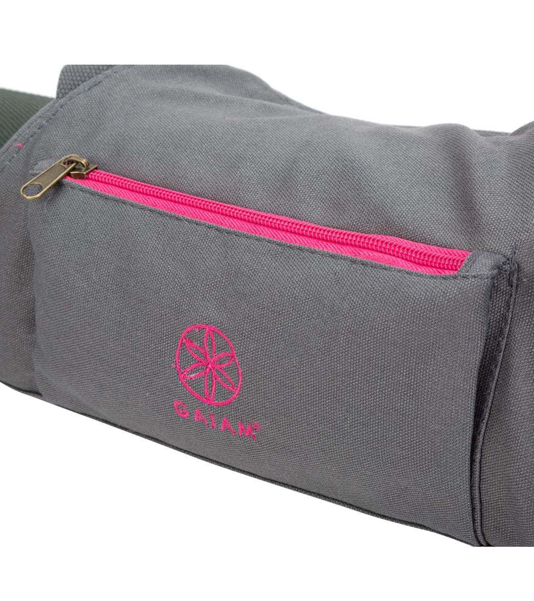 Gaiam On-The-Go Yoga Mat Carrier, Storm/Pink