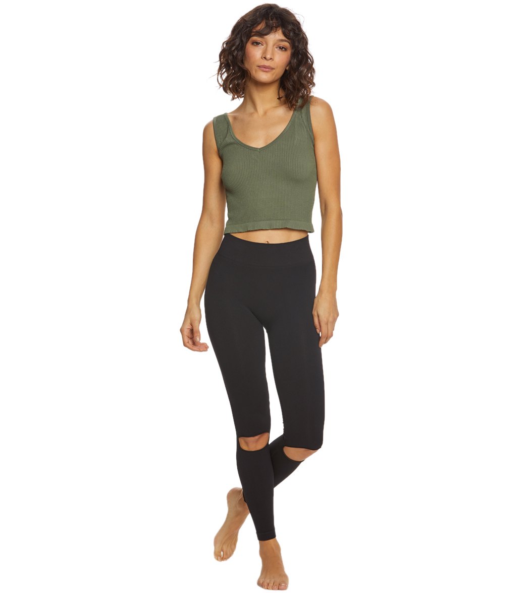 Alo Yoga Rib Support Tank In Moss