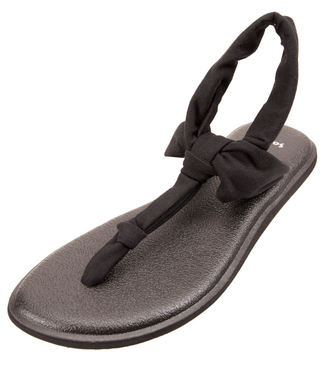 Sanuk Black Yoga Sling Sandals Women's Size 8