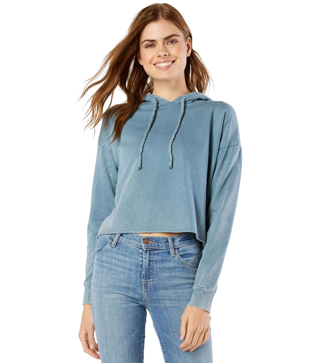 Beyond Yoga Hey Chambray Washed Terry Cropped Hoodie