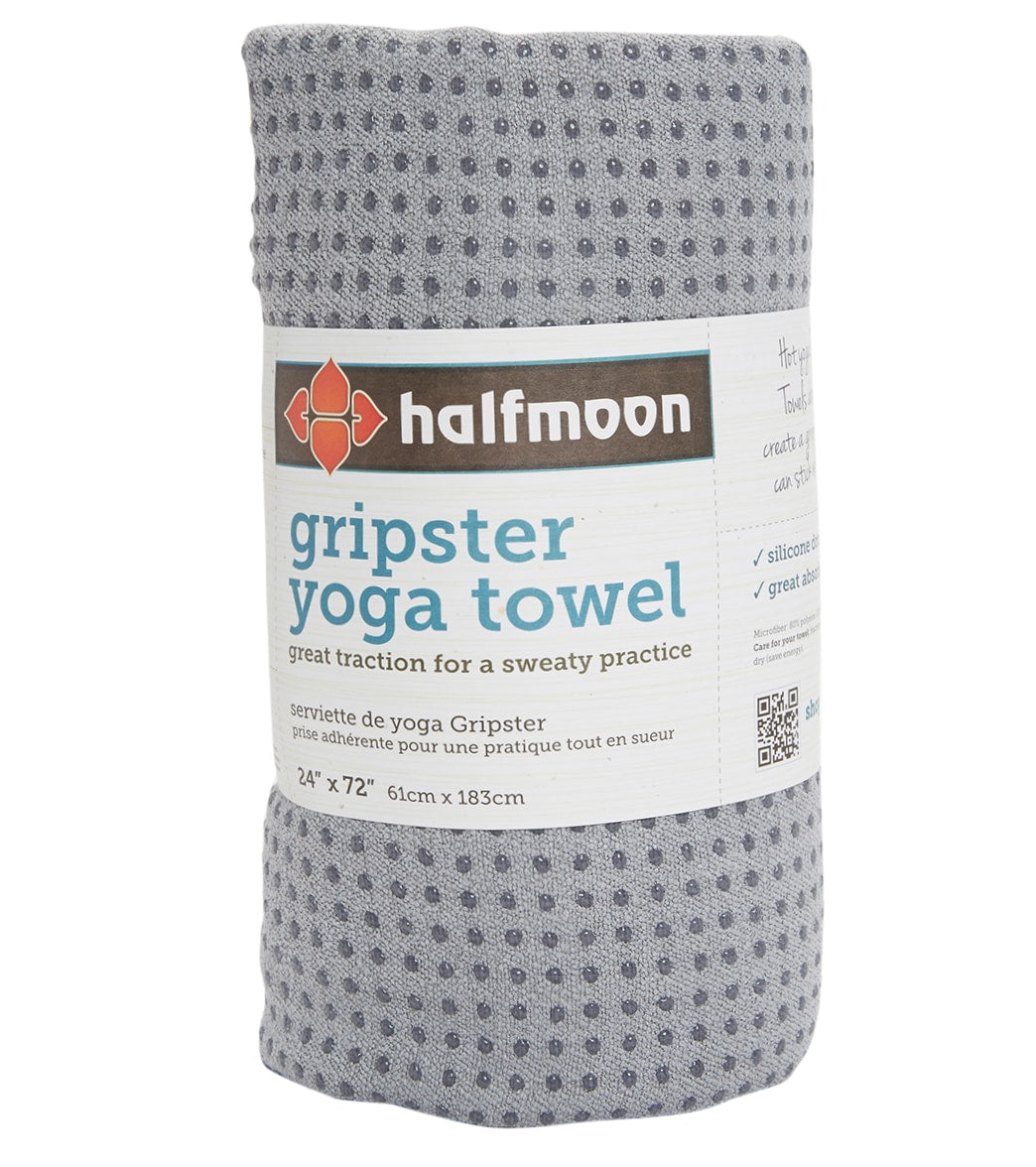 Halfmoon Gripster Mat Towel - Plum — District Yoga Collective