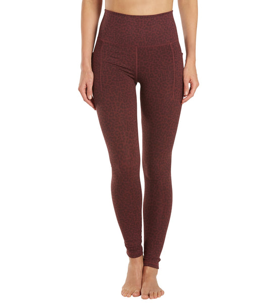 Everyday Yoga Uphold Cheetah High Waisted Leggings With Pockets 28" at