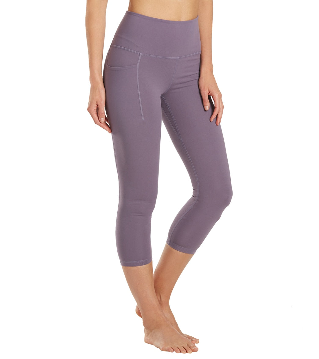 Everyday Yoga Uphold Solid High Waisted Capri Leggings With