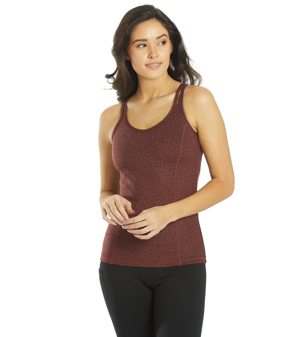 Everyday Yoga Radiant Cheetah Strappy Back Support Tank