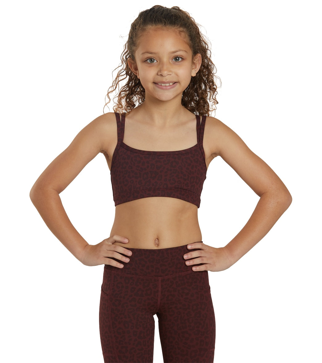 Everyday Yoga Girl's Wholesome Cheetah Sports Bra at YogaOutlet.com –