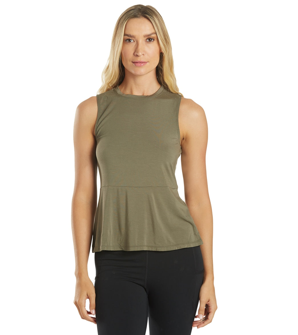 Yoga Clothing For You Ladies Micro Jersey Cotton/Modal Tank, Small