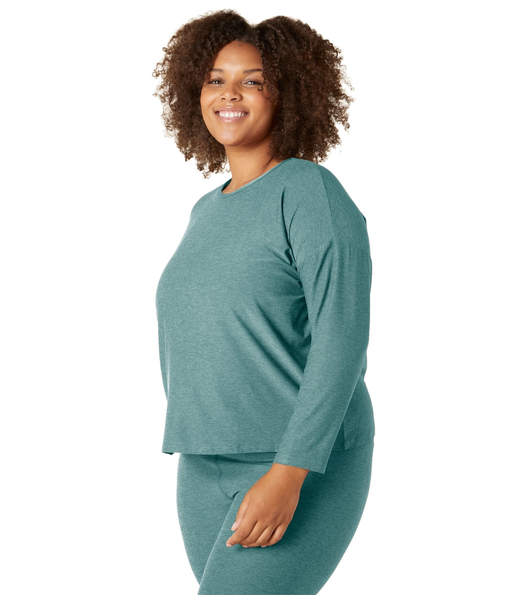 Beyond yoga morning discount light cropped pullover