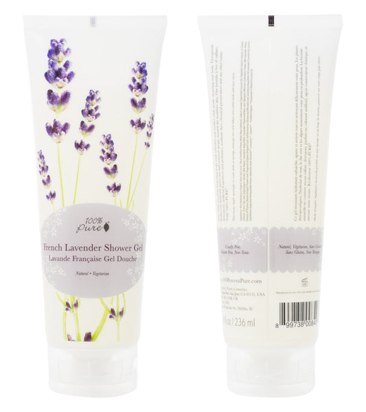 100 Pure French Lavender Shower Gel 8 oz. at
