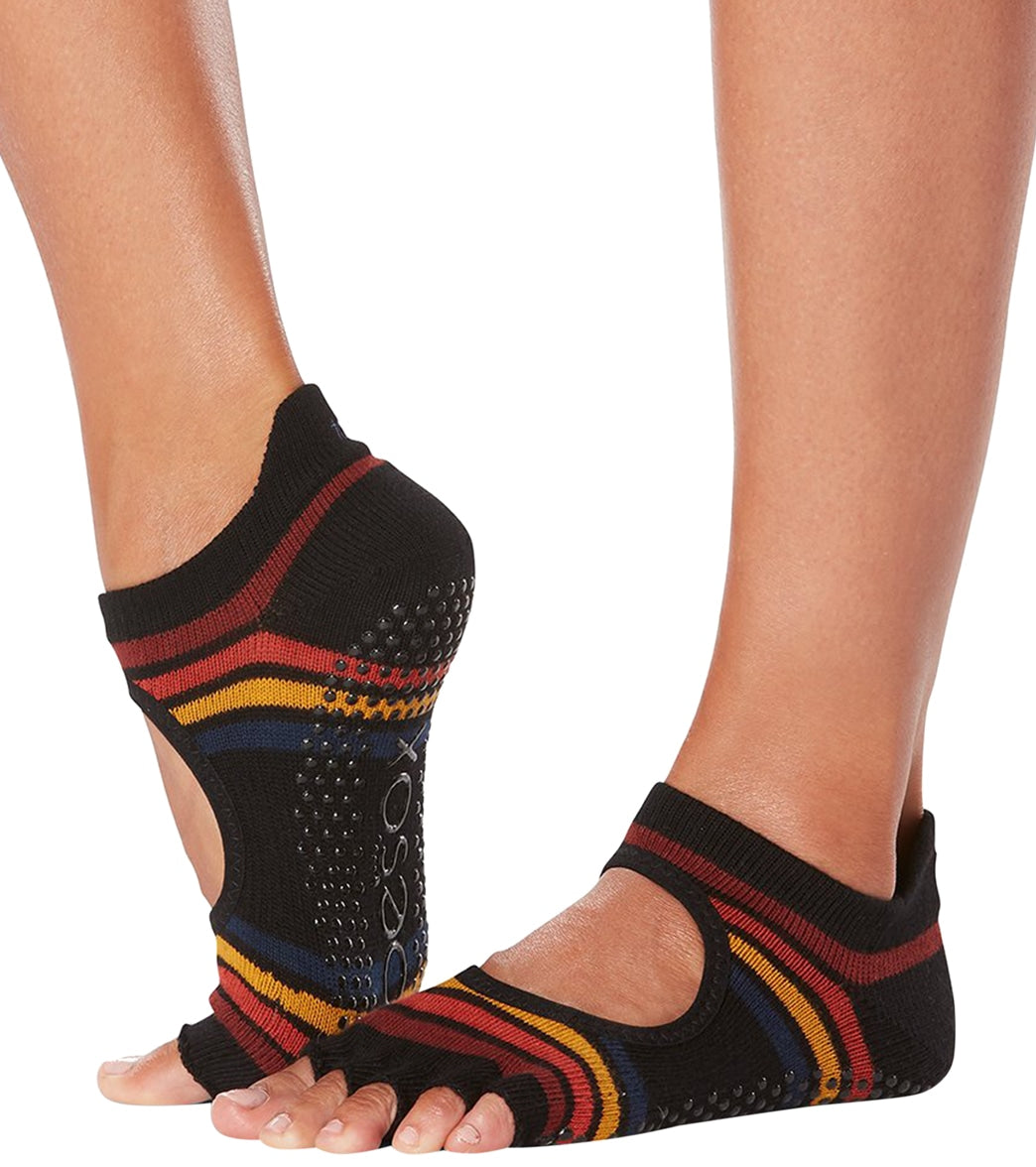  toesox Women's Bellarina Half Toe Grip Socks, Large