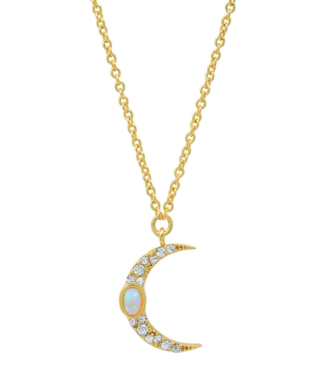 Party Transparent Opal Moon Pendant With Chain at Rs 75/piece in Khambhat |  ID: 23828090862