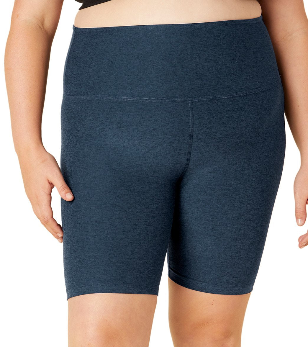 Plus size navy sales blue biker shorts