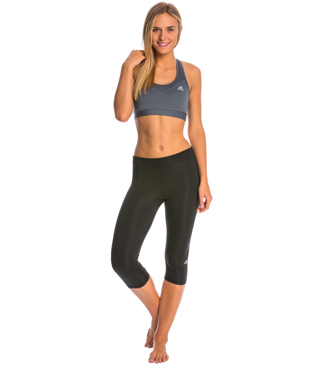 NWD Adidas Womens Small Gray Space Dye Climalite Stretch Capri Pants  Leggings | eBay